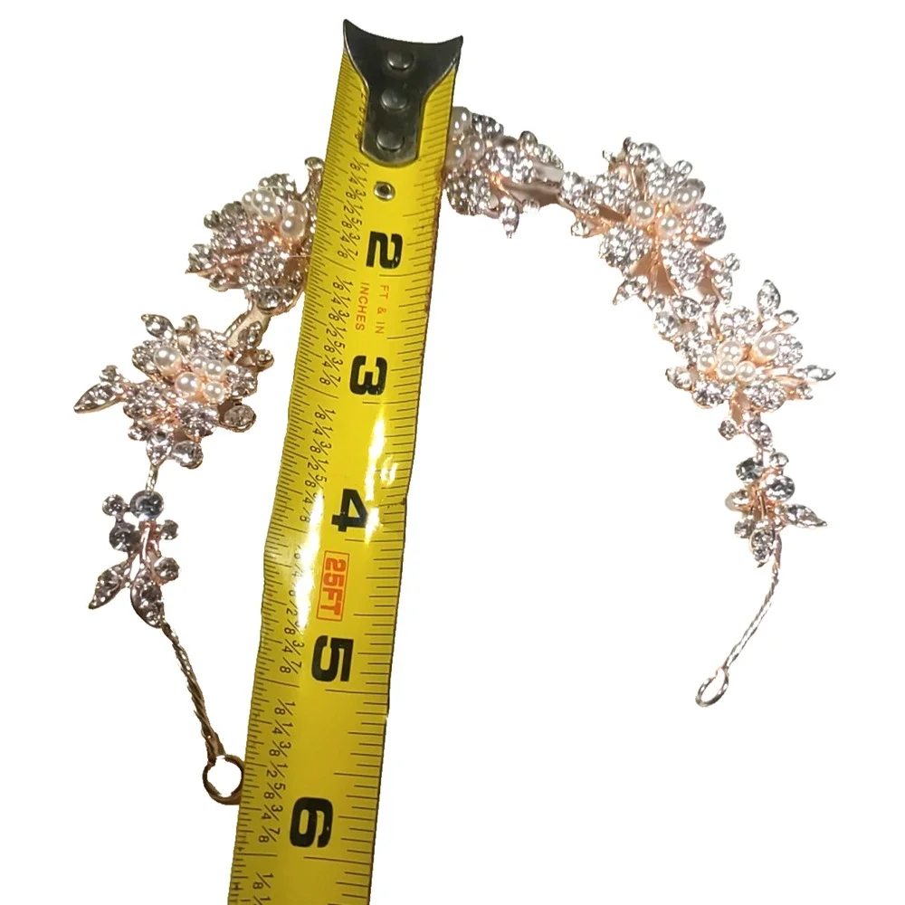 Hair Barrette Hair Decor Surounds Fancy Bun Pin In Place Gold Tone Rhinestone